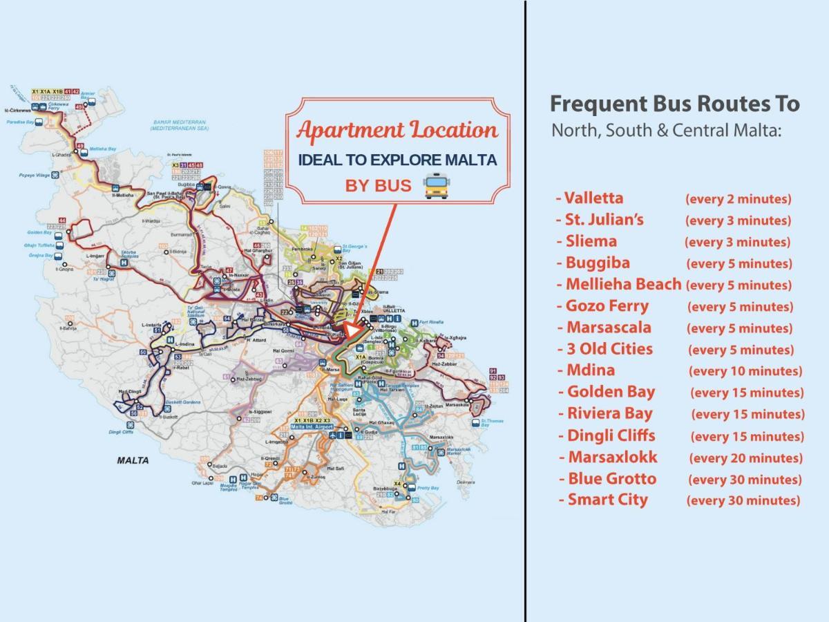 Central Rooms - Near Valletta & Sliema - Best Bus Lines Hamrun Eksteriør billede